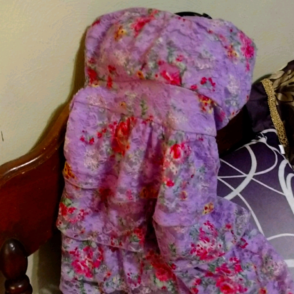 Strapless floral